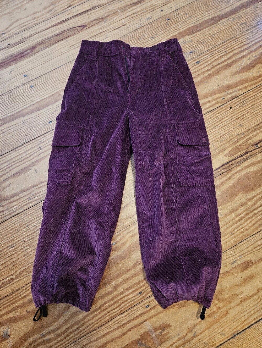Thr North Face Baggy Burgundy Cargo Corduroy Pants - Size 8